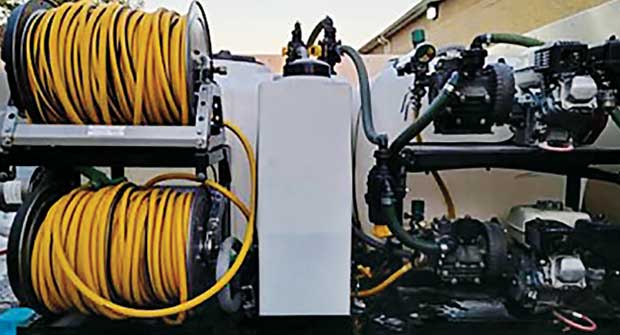 Spray setup (Photo: Green Lawn Fertilizing)