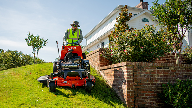 New 23-inch Zero T tires provide more grip for ascending and descending hills. (Photo courtesy of Kubota)