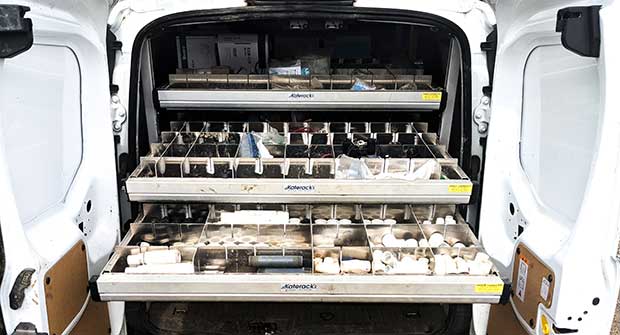 Irrigation van setup (Photo: Rain One Irrigation & Drainage)