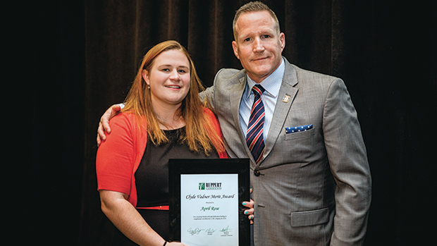 April Rose achieved the Clyde Vadner Merit Award in February 2020, Ruppert Landscape’s top honor. (Photo courtesy of Ruppert Landscape)