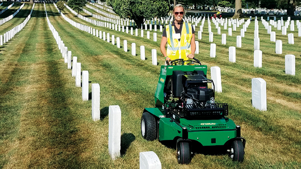 Neneman volunteers during NALP’s Renewal & Remembrance event at Arlington National Cemetery. (Photo courtesy of Ahsly Neneman)