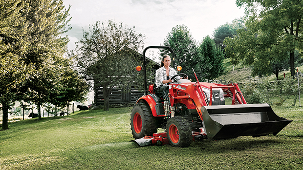 Kioti developed its tractors so they can be fitted with a variety of attachments. (Photo courtesy of Kioti)
