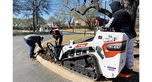 Crews from Seeger Water prepare the site for IQ4 system installation. (Photo: Seeger Water)
