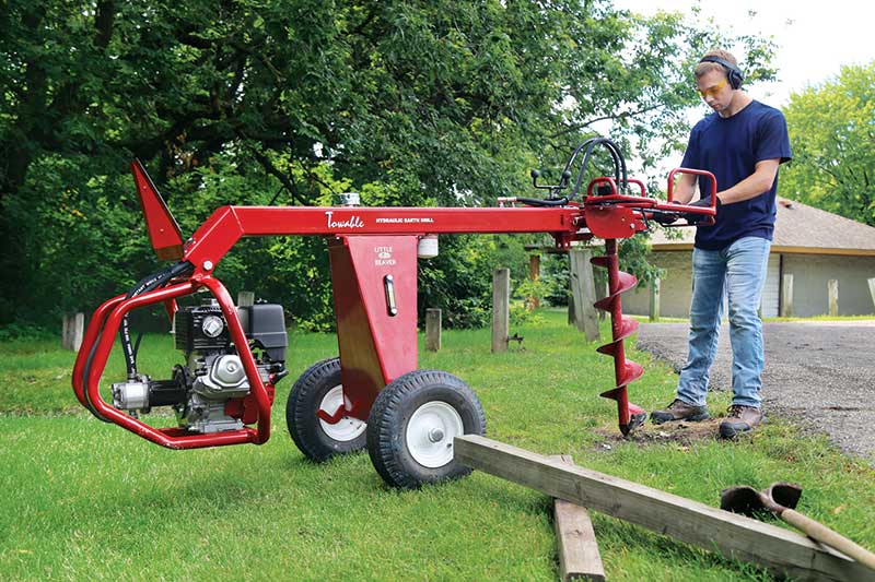 Wheels added to a drill make it more maneuverable with better access in tight spaces. (Photo: Little Beaver)