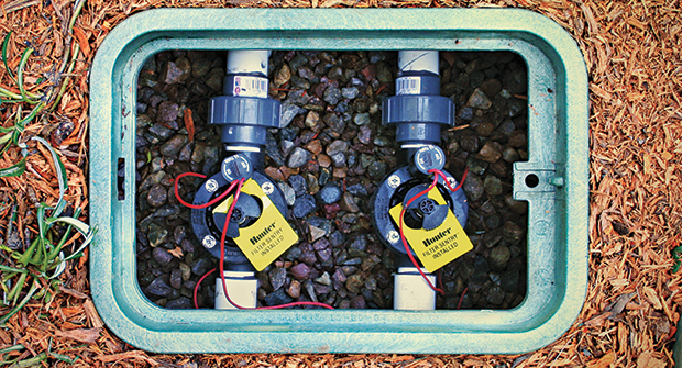 Small adjustments to the system can be made once it’s up and running. (Photo courtesy of Hunter Industries)