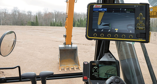 Case D Series excavator with Leica control (Photo: Case Commercial Equipment)