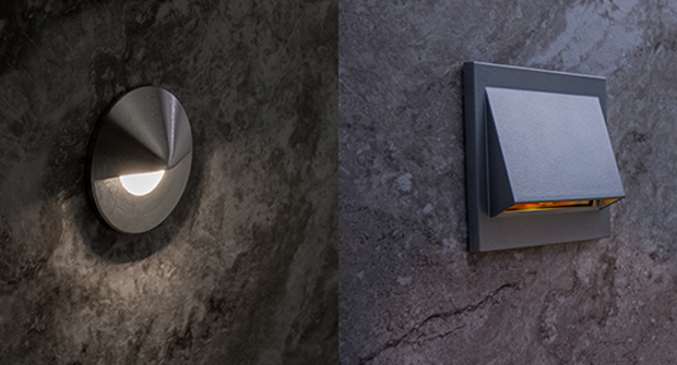 FX Luminaire has released new angled faceplate options for VO and SL Wall Lights. (Photo courtesy of FX Luminaire)