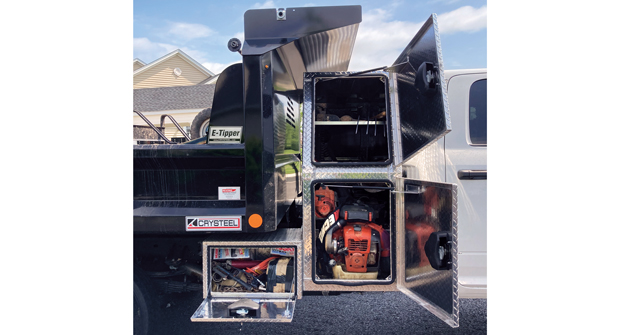 Enclosed trailers keep equipment secure and allow crews to transport all of their equipment to every job site. (Photo: Shearon Environmental Design)