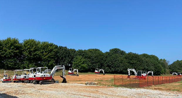 A glimpse of the outdoor demo space at the new Takeuchi Training Center. (Photo: LM Staff)