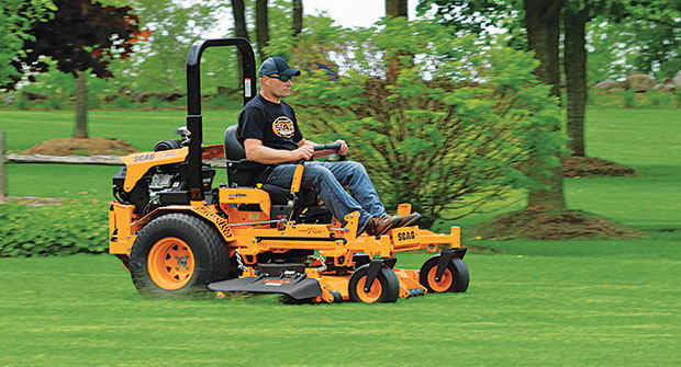 Crew member mowing with Scag mower (Photo: Scag)