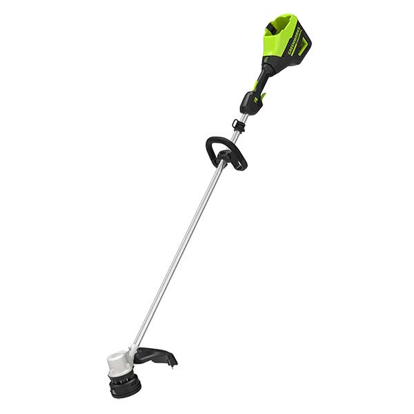 Greenworks' new line of 82-volt commercial trimmers (including the 82T15X) utilize a direct drive, commercial-grade brushless motor. (Photo: Greenworks)