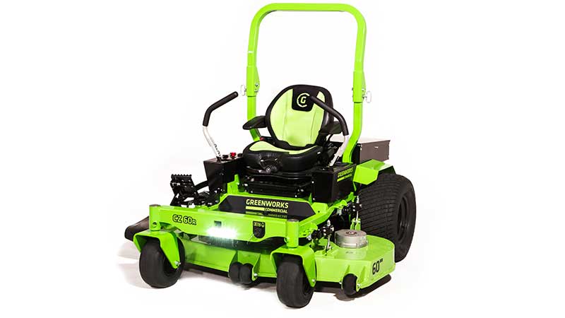 Greenworks debuted three zero-turn mowers at the 2021 GIE+Expo. (Photo: Greenworks)