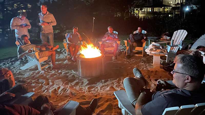 A key to making the most of your time at industry events is to spend time with attendees from sun-up to sundow. (Photo: Jeffrey Scott)