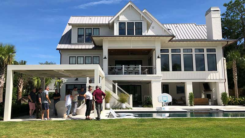 Attendees got a chance to see some of the work of Element Outdoor Living, host of a recent networking event. (Photo: Jeffrey Scott)