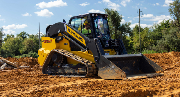 According to the company, the new C362 offers rugged construction, power and performance and excels on the farm, in rental yards and on construction sites. (Photo courtesy of New Holland)