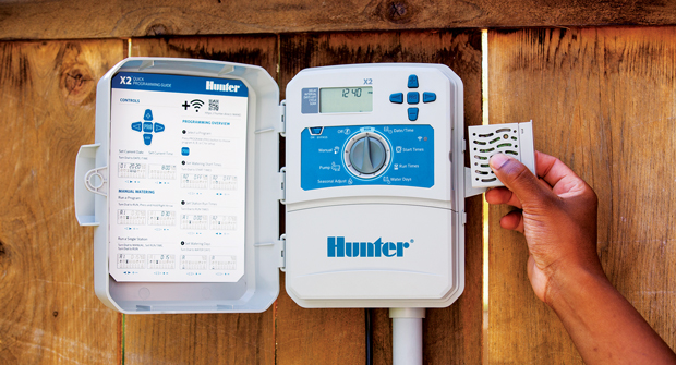 Modern irrigation controllers can use weather station data to manage water flow. (Photo: Hunter Industries)
