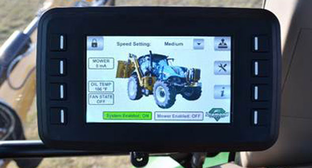 The new IBC Smart Screen from Diamond Mowers aims to minimize equipment downtown with quick diagnoses of issues. (Photo courtesy of Diamond Mowers)