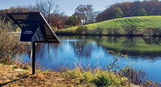To have a pond that maintains its aesthetically pleasing look, aeration is key. (Photo: Linne Industries)