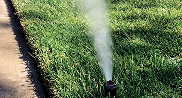 Be sure no irrigation head is left behind. All water should be pushed out of the system. (Photo: Landtech contractors)
