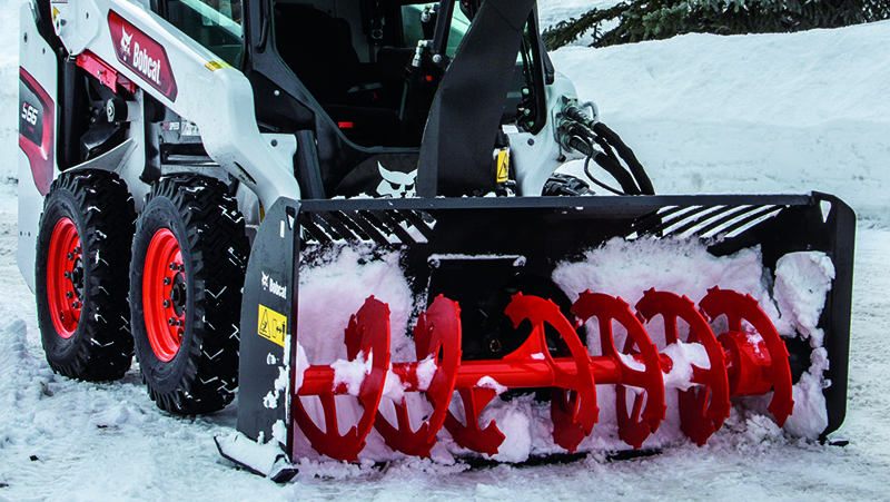 Bobcat's new snowblower attachment is compatable with the company's loaders. (Photo: Bobcat)