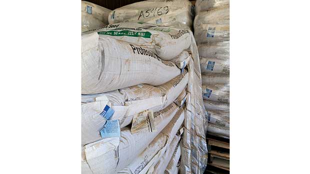 When flooding hit Dan Lyster’s business, more than 250 bags of turf seed were ruined. (Photo: Dan Lyster)