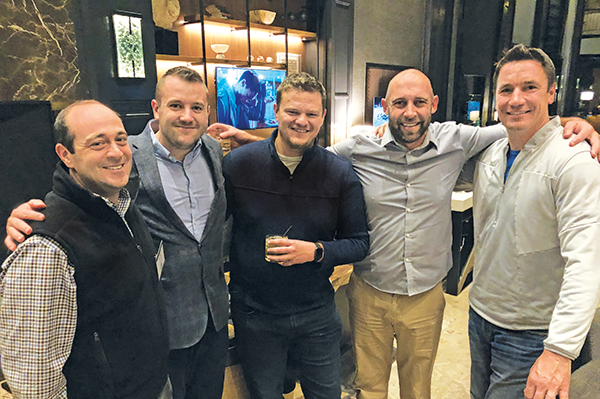 Nate Negrin, Southern EEZ, Charlotte; Nathan Stockman, Stockman Landscaping, Pittsburgh; Riley Rivers, Rivers Landscaping, Bozeman, Mont.; Josh Perkins, Plant Studio Landscape, Muncie, Ind.; and Matt Hyska, Backyard Creations, Bronson, Mich. (Photo: LM Staff)