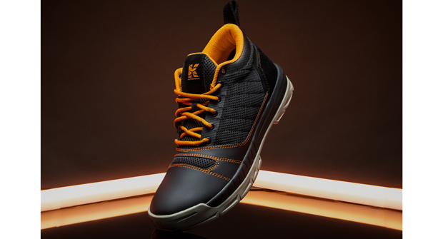 The new co-branded “Yard Shoe” featuring Scag Power Equipment's “Cat’s Eye Gold”. (Photo courtesy of Scag)