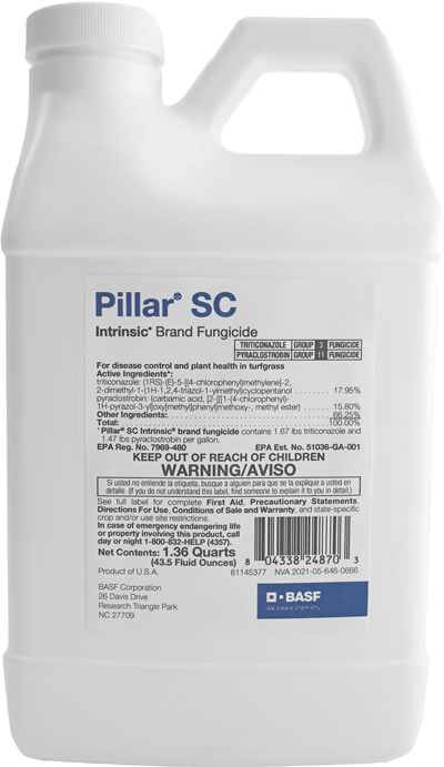 BASF's Pillar SC Intrinsic brand fungicide. (Photo: BASF)