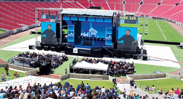 About 2,200 ServiceTitan software users attended Pantheon 2022 at the Los Angeles Coliseum. (Photo: LM Staff)