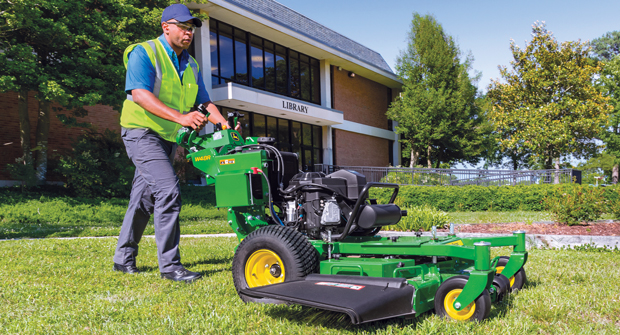Experts believe that walk-behind mowers will continue to find their place in turf care, even with advancing technology in the coming years. (Photo: John Deere)