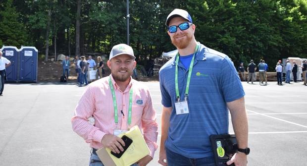 Rusty Thompson and Chuck Baldwin of The Master's Lawn Care joined the trip to learn about what possible service changes they could implement at their business based on R.P. Marzilli business model. (Photo: LM Staff)