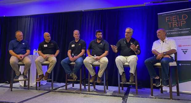 Marty Grunder, Bill Greco, David Clemons, Brian Cormier, Bob Marzilli and Frank Mariani share key's to success during a recap of the tour. (LM Staff)