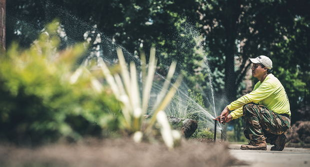 Matt Blashaw, owner, Blashsaw Residential, says it’s crucial to designate every sprinkler in the same zone with the same PSI. (Photo: SiteOne Landscape Supply)