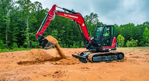 The larger SV100’s ultra-tight tail has just 6.7 inches of overhang. Both designs allow efficient work in tight jobsites, as found in residential construction or road and utility work that may be difficult for larger equipment. (Photo: Yanmar)