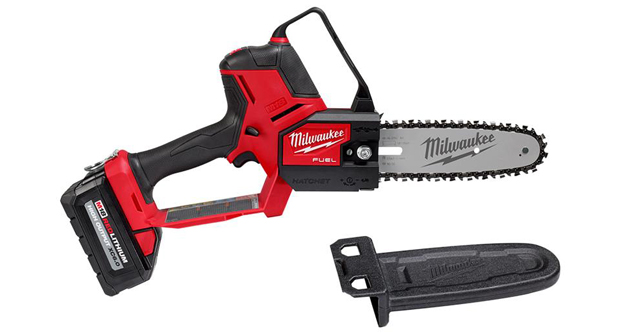 The new the M18 Fuel Hatchet 8-inch Pruning Saw offers power to cut hardwoods. (Photo: Milwaukee Tool)