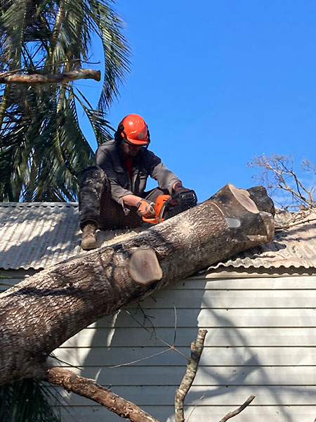 Volunteers teemed up with a local church to source homeowners and families in need of assistance in their storm cleanup efforts. (Photo: Christopher Cole)