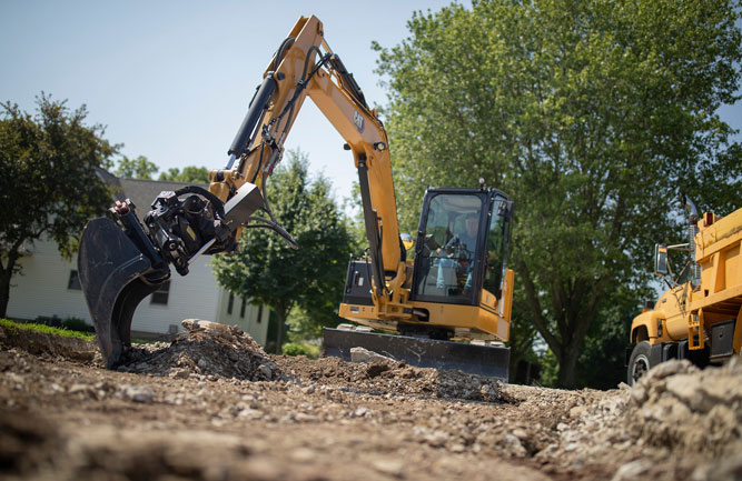 A Cat 306 mini excavator with an updated TRS6. (Photo: Caterpillar)
