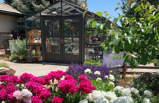 The Alpine Gardens team built a glass greenhouse per the clients’ request. (Photo: Alpine Gardens)