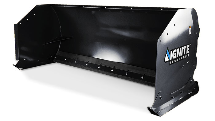 Ignite Attachment's snow pusher can clear parking lots, driveways, building sites or more. (Photo: Ignite Attachments)