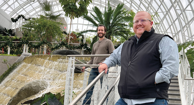 Justin Lingo (right) and Tyler Entz (left) have grown GreenShade Trees from 15 to 125 employees in five years. (Photo: LM Staff)