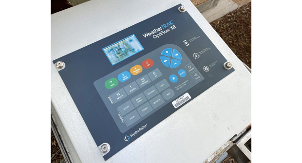Max Moreno, vice president of water conservation with Harvest Landscape, says HydroPoint WeatherTRAK Optiflow XR helps his operation manage multiple points of connection. (Photo: Harvest Landscape)