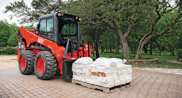 Checking wear items regularly is crucial to ensure a skid-steer operates properly. (Photo: Kioti)