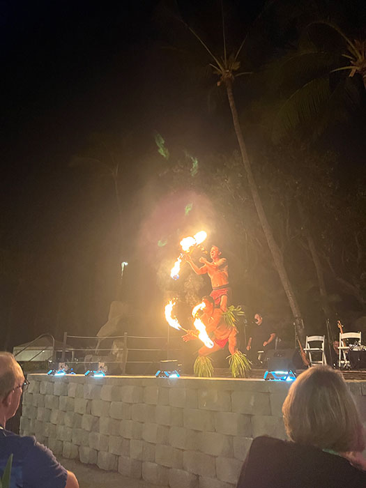 The Polynesian presentation was on fire, literally! (Photo: LM staff)