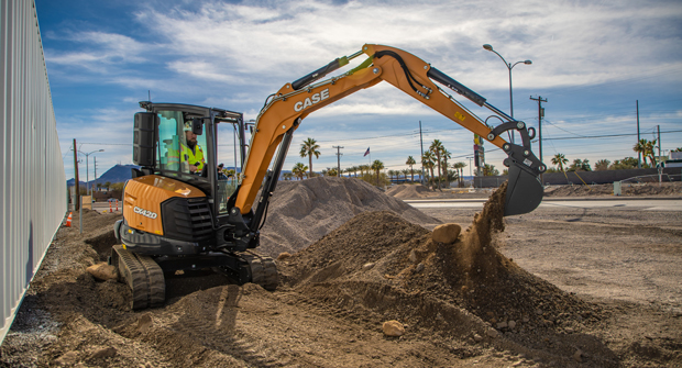 The CX42D's zero tailswing design provides users access to tight sites and additional counterweights can be added for further balance. (Photo: CASE)