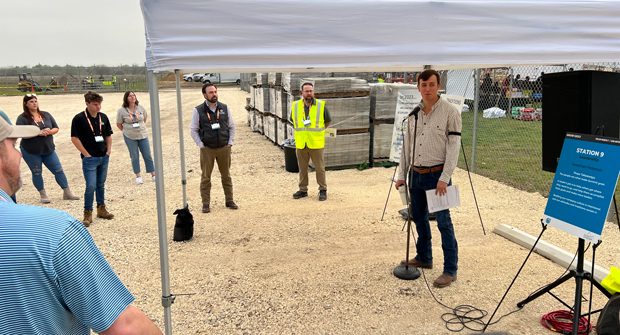 Jonathan Peterson, partner and general manager, Summit Landscape and Design, presents at Grow! 2023 on the topic of leadership. “The people are what make Summit great,” he said. (Photo: LM Staff)
