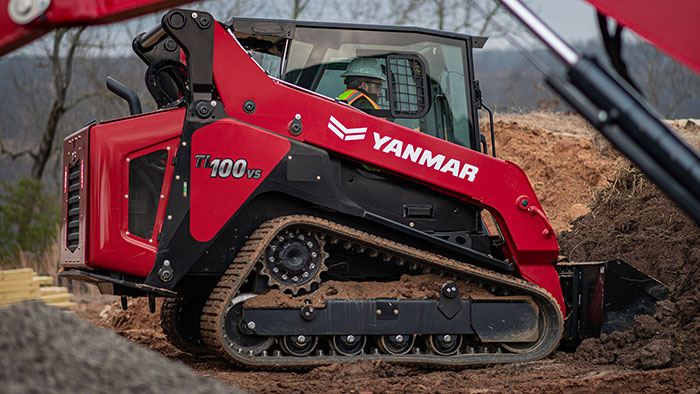 Yanmar's new track loaders include 360-degree visibility and a standard suspended seat. (Photo: Yanmar)