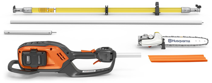 Husqvarna adds a battery-powered version of its MADSAW dielectric pole saw. (Photo: Husqvarna)
