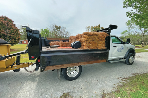 Berry Strickland of Intracoastal Landscape Designs says this truck dump body helps make his crews more efficient. (Photo: Berry Strickland)