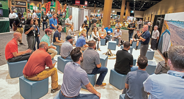 Fireside chats, where small groups discuss topics more in depth than during educational sessions, return for 2023. (Photo: Philippe Nobile Photography/National Association of Landscape Professionals)