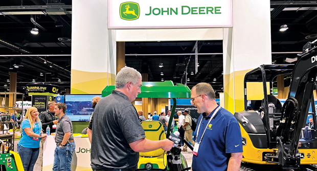 Expect more Elevate videos from LM such as this one, where Chad Carney, go-to-market manager for commercial mowing and equipment with John Deere, gives Editor-in-Chief Seth Jones a tour of his company’s mowers. (Photo: LM Staff)